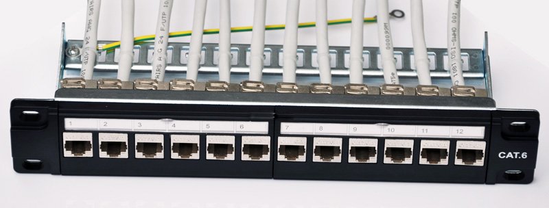 10 Inch Cat.6a Patch Panel Loaded with Cat.6a Shielded Keystone Jacks -  Max. optimize your Cat6a networks performance