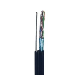 F/UTP CATEGORY 5E OUTDOOR LAN CABLE WITH STEEL WIRE
