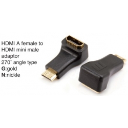 HDMI A male to HDMI mini male adaptor 270°angle type