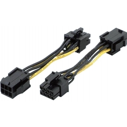 PC Power 6pin male to 8pin female