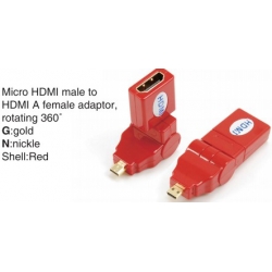 TR-13-002-3 Micro HDMI male to HDMI A female adaptor,rotating 360°