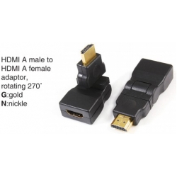 TR-10-017 HDMI A male to HDMI A female adaptor,rotating 270°
