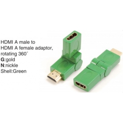 TR-13-006-4 HDMI A male to HDMI A female adaptor,rotating 360°
