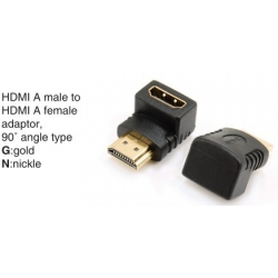 HDMI A male to HDMI A female adaptor,90°angle type