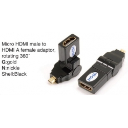 TR-13-002-1 Micro HDMI male to HDMI A female adaptor,rotating 360°