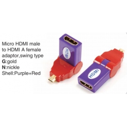 TR-13-001-9 Micro HDMI male to HDMI A female adaptor,swing type