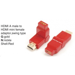 TR-13-005-2 HDMI A male to HDMI mini female adaptor,swing type