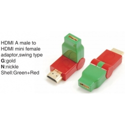 TR-13-005-8 HDMI A male to HDMI mini female adaptor,swing type