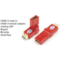 TR-13-006-3 HDMI A male to HDMI A female adaptor,rotating 360°