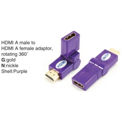 TR-13-006-7 HDMI A male to HDMI A female adaptor,rotating 360°