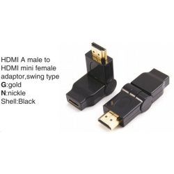 TR-11-005 HDMI A male to HDMI A female adaptor,swing type