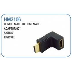 HDMI FEMALE TO HDMI MALE ADAPTOR 90°