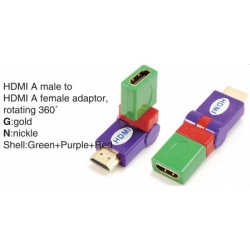 TR-13-006-9 HDMI A male to HDMI A female adaptor,rotating 360°