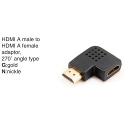 HDMI A male to HDMI A female adaptor,270°angle type