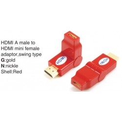 TR-13-005-3 HDMI A male to HDMI mini female adaptor,swing type