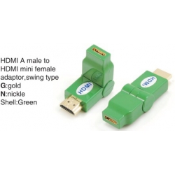 TR-13-005-5 HDMI A male to HDMI mini female adaptor,swing type