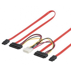 Power 4Pin to 2*SATA 22Pin/SATA 7Pin