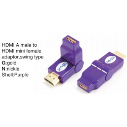 TR-13-005-7 HDMI A male to HDMI mini female adaptor,swing type