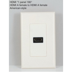 HDMI*1 panel 180°HDMI A female to HDMI A female American-style