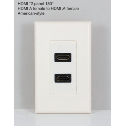 HDMI*2 panel 180°HDMI A female to HDMI A female American-style