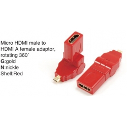TR-13-002-2 Micro HDMI male to HDMI A female adaptor,rotating 360°