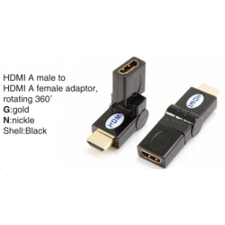 TR-13-006-1 HDMI A male to HDMI A female adaptor,rotating 360°