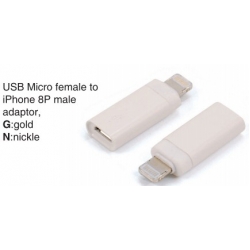 USB Micro female to Iphone 8pin male adaptor