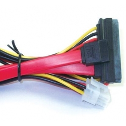 SATA 7+15Pin Female to SATA 7Pin+ Power 4Pin