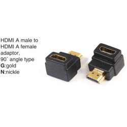 TR-10-019 HDMI A male to HDMI A female adaptor,90°angle type