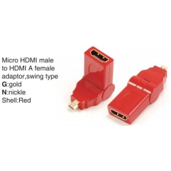 TR-13-001-2 Micro HDMI male to HDMI A female adaptor,swing type
