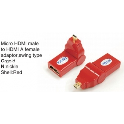 TR-13-001-3 Micro HDMI male to HDMI A female adaptor,swing type