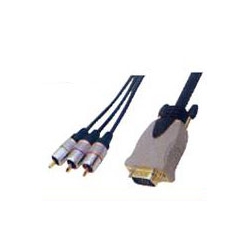 MOULDED HD 15PIN PLUG TO 3RCA PLUG(RGB)