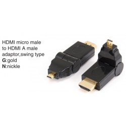 TR-12-001 HDMI mini male to HDMI A female adaptor,swing type