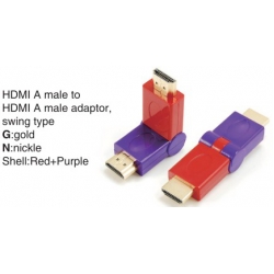 HDMI A male to HDMI A female adaptor,swing type