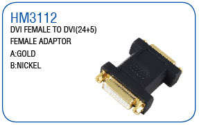 DVI FEMALE TO DVI(24+5) FEMALE ADAPTOR