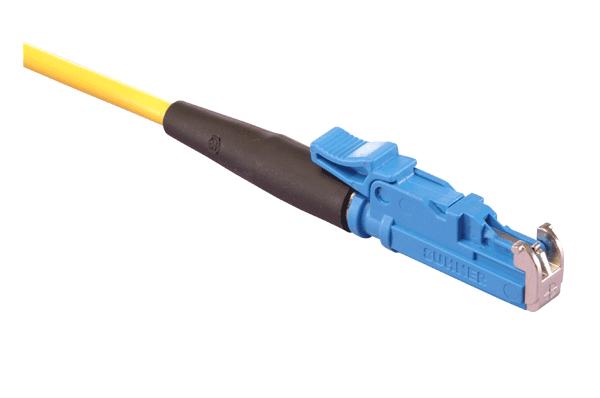 Single Mode E2000 connector on 3mm jacketed fiber