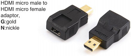 TR-12-P-001 HDMI micro male to HDMI micro female adaptor