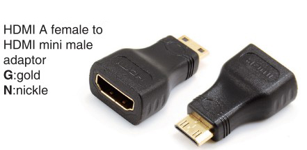 HDMI A male to HDMI mini male adaptor