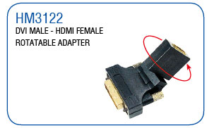 DVI MALE-HDMI FEMALE ROTATABLE ADAPTER