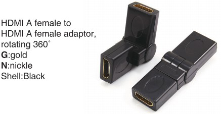 TR-11-008 HDMI A male to HDMI A female adaptor,swing type