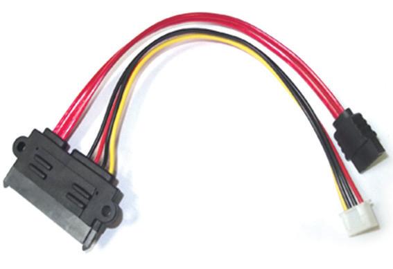 SATA 7+15Pin Female to SATA 7Pin+ XH2.54 4Pin