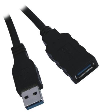 1.8M USB3.0 A/M to A/F black