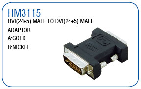 DVI(24+5)MALE TO DVI(24+5)MALE ADAPTOR