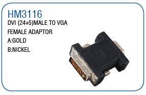 DVI(24+5)MALE TO VGA FEMALE ADAPTOR