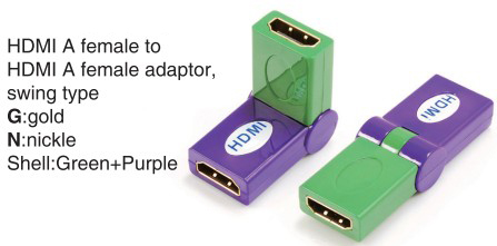 TR-13-007-9 HDMI A female to HDMI A female adaptor,swing type