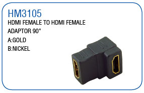 HDMI FEMALE TO HDMI FEMALE ADAPTOR 90°