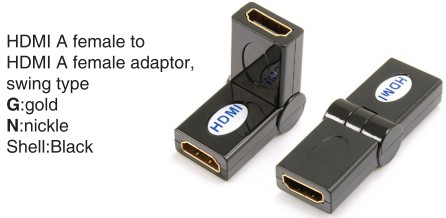 TR-13-007-1 HDMI A female to HDMI A female adaptor,swing type