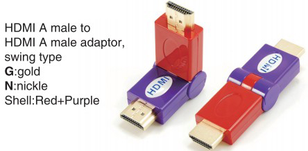 HDMI A male to HDMI A female adaptor,swing type