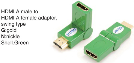 TR-13-009-5 HDMI A male to HDMI A female adaptor,swing type