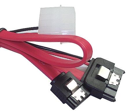 SATA 7+6Pin Male to SATA 7Pin+power 4Pin